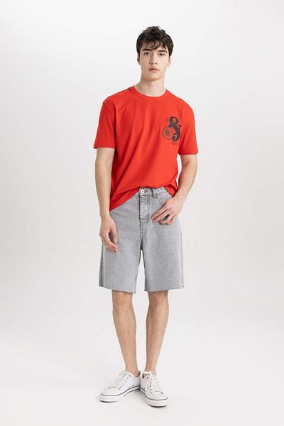 DeFacto Ανδρικό T-shirt B8479ax/rd172 Κόκκινο