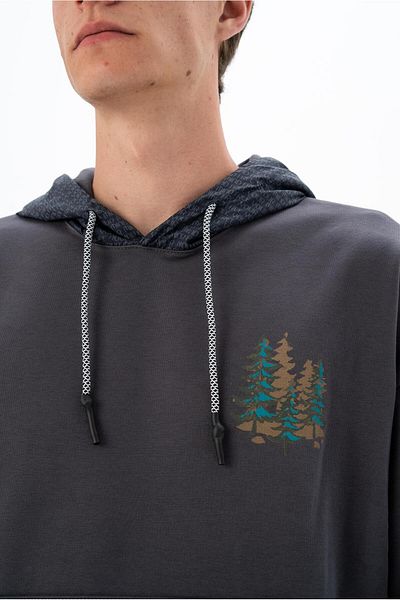 Arma Ανδρικό φούτερ με γκρι κανονική εφαρμογή Kangaroo Pocket K 26254925701