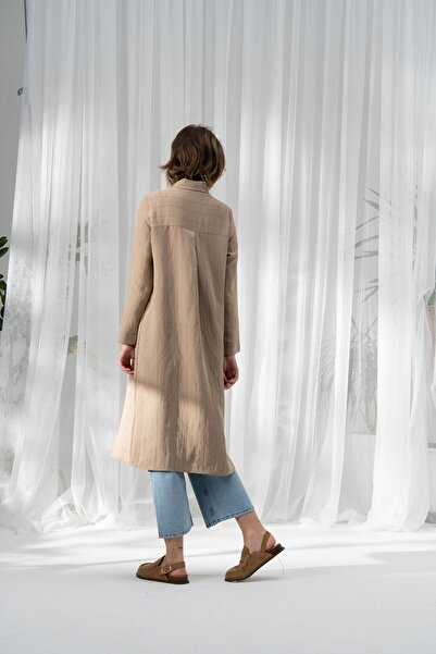 QANU Πουκάμισο με αγκράφα σε χρώμα βιζόν