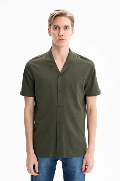 Arma Ar-ma Erkek Haki % 100 Pamuk Penye Pike Regular Fit Polo Yaka Gömlek Y25...