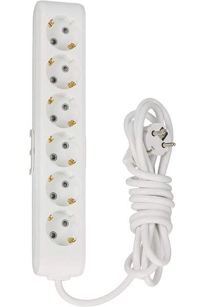 STOREMAX Svticaret Multi-Let Six Socket Grounded Wired Child Proof 3 Mt Mhm 1053513