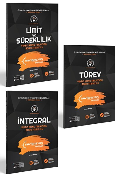 Rasyonel Yayınları Limit - Türev - Integral Video Konu Anlatımlı Soru Bankası Seti (3 KİTAP)
