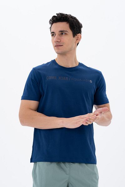 Arma Ανδρικό μπλουζάκι Indigo Plus Size Crew Neck Y 25344870101
