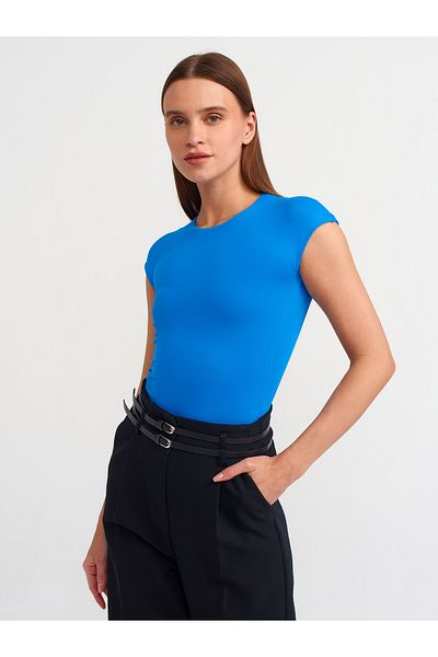 Dilvin 30856 Tricou din poliamidă - Saks Blue