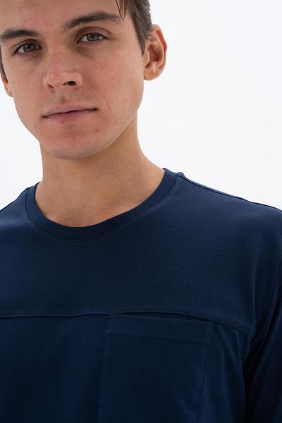 Arma Ανδρικό μπλουζάκι Navy Blue Regular Fit Crew Neck Y 25344404601