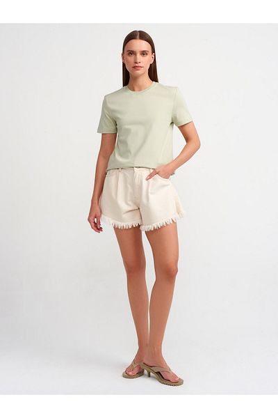 Dilvin 31069 - Tricou Bumbac Mint Crew Deck