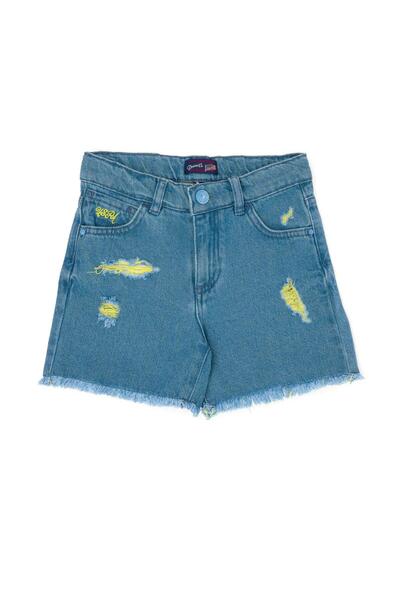 U.S. Polo Assn. Kız Çocuk Açık Mavi Jean Şort 50263971-DN0021