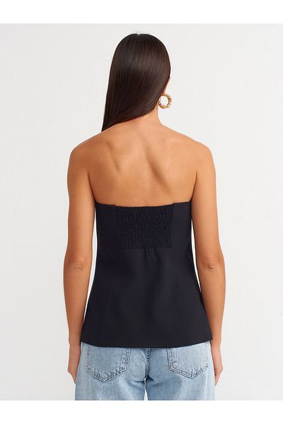 Dilvin 60549 Top negru fără bretele