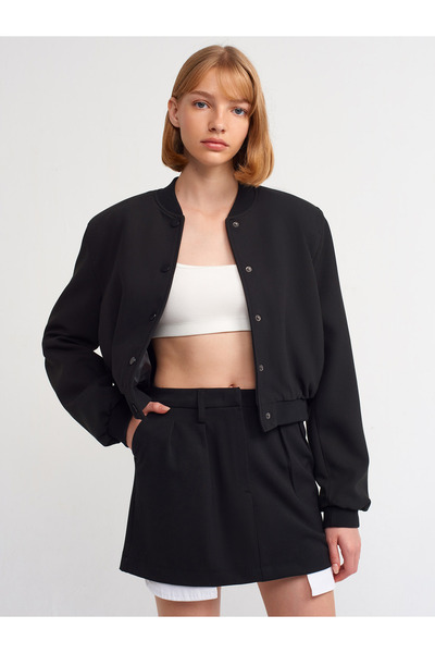 Dilvin 80809 Mini Skirt-Black