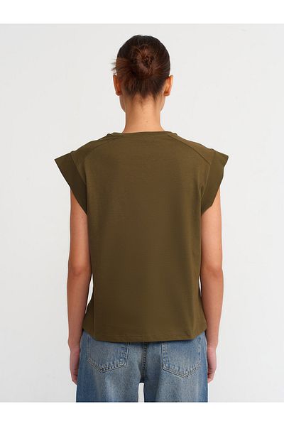 Dilvin 30724 Tricou din bumbac-Kaki