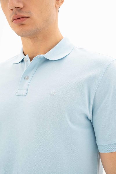 Arma Ανδρικό μπλουζάκι μπλε 95% βαμβακερό γιακά Polo Regular Fit Y 25374302501