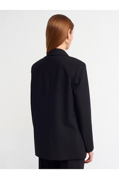 Dilvin 60733 Jachetă Blazer-Negru