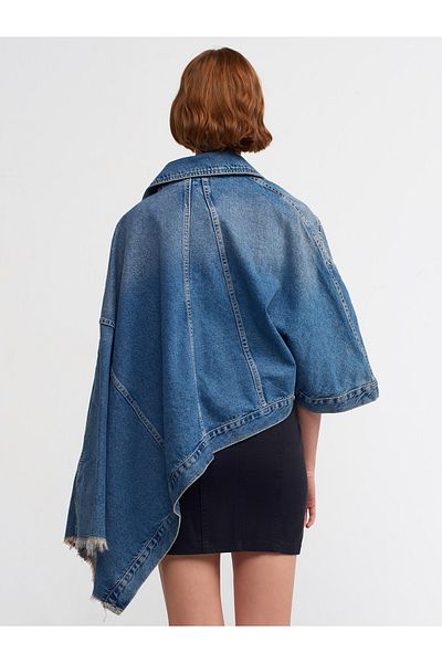Dilvin 65329 Denim Poncho-Tint