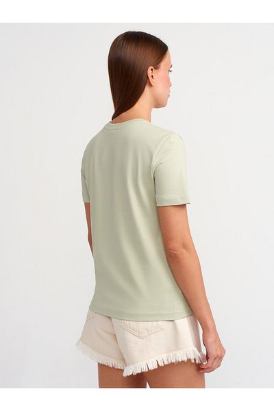 Dilvin 31069 - Tricou Bumbac Mint Crew Deck