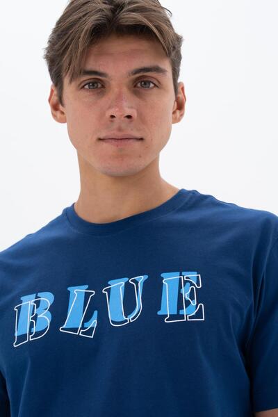 Arma Чоловічий футболка з коміром-стійкою Indigo Regular Fit Y25344405901