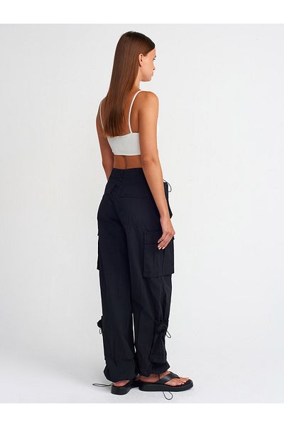Dilvin 70924 Black Cargo Pants - Pocketed