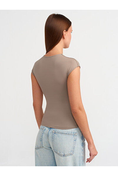 Dilvin Μπλουζάκι 30856 Model Polyamid Mink