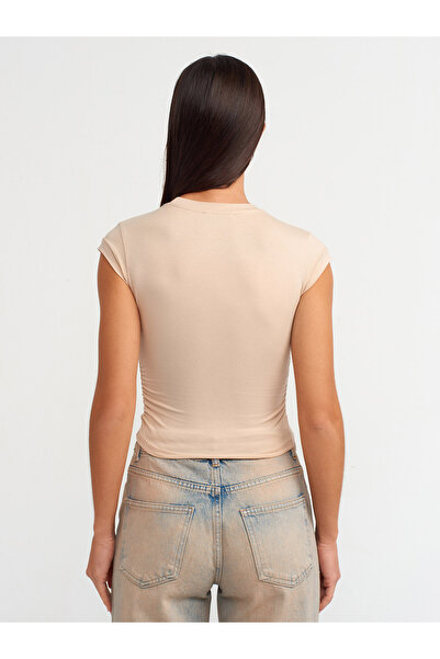 Dilvin 30899 Μπάλα με λεπτομέρεια στο πλάι-ανοιχτό μπεζ