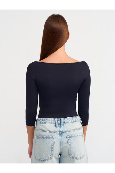 Dilvin Body negru din poliamidă - Model 31014