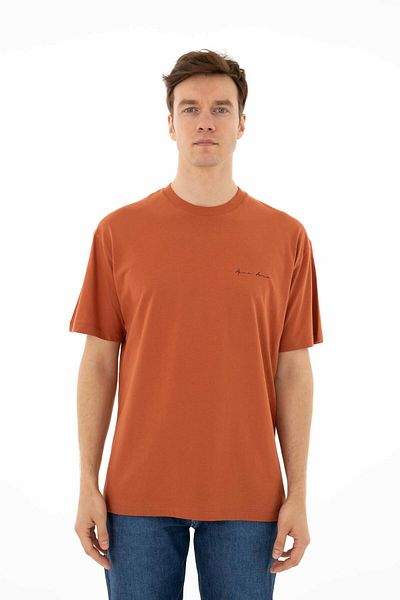 Arma Ανδρικό μπλουζάκι με ροζ Oversize Crew Neck Y 25344403101