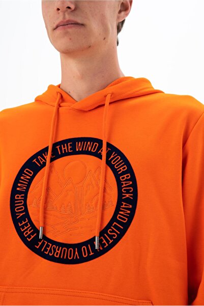 Arma Чоловічий помаранчевий світшот з капюшоном і кишенями K26254925901