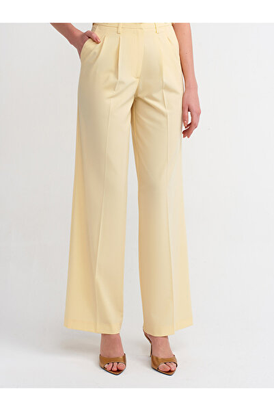 Dilvin 71283 Ayarlanabilir Belli Şık Pantolon-Sarı