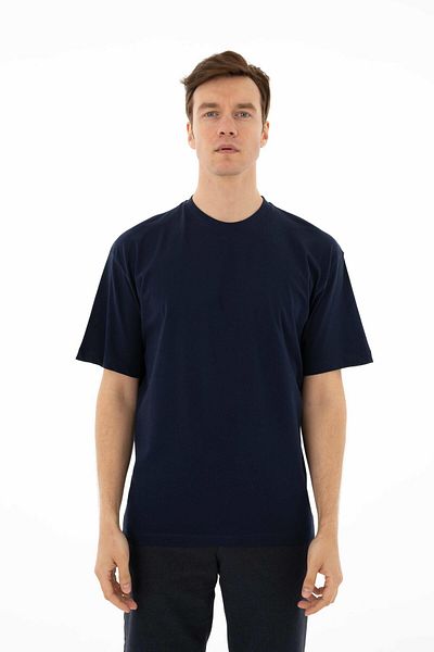 Arma Ανδρικό μπλουζάκι Navy Blue Oversize Crew Neck Y 25344403901
