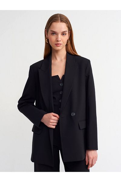 Dilvin 60733 Jachetă Blazer-Negru