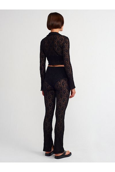 Dilvin 71084 Black Lace Spanish Leg Tights