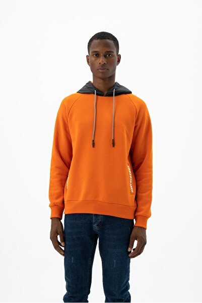 Arma Чоловічий помаранчевий світшот з капюшоном і кишенями K24254928301