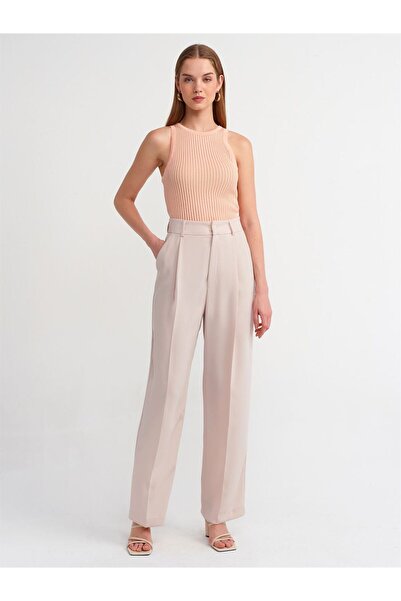 Dilvin 10410 Crew Neck Knitwear Athlete-Peach