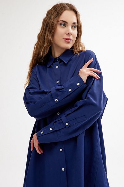 QANU Navy Blue Freesia Shirt