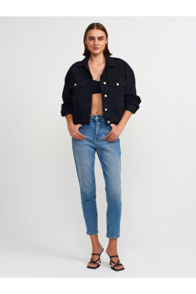 Dilvin 65353 Oversize Denim Mont-siyah