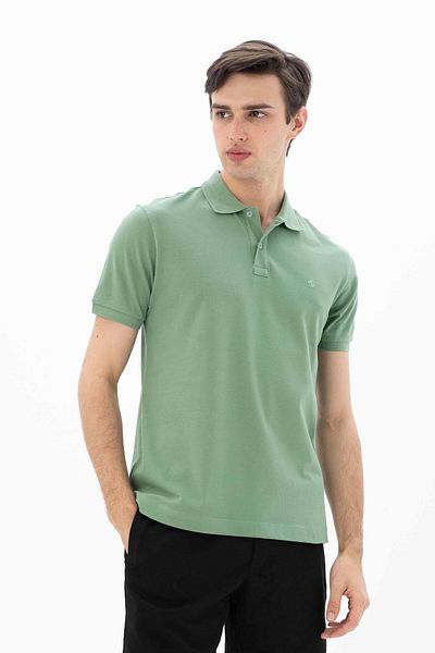 Arma Ανδρικό μπλουζάκι με πράσινο γιακά Polo Y 25374866801
