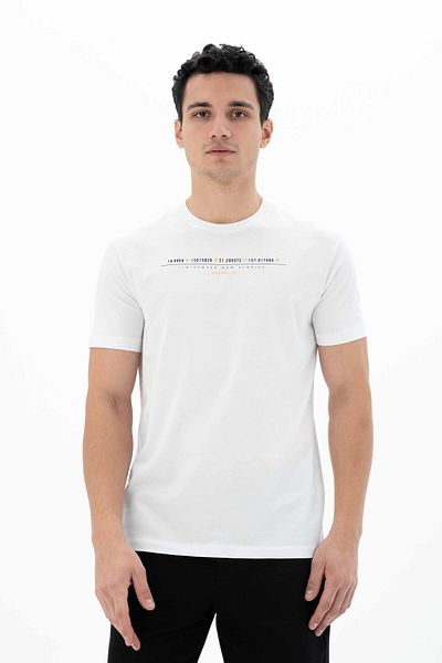 Arma Tricou alb pentru bărbați, cu croială normală, cu gâtul turn, Y 25344470901