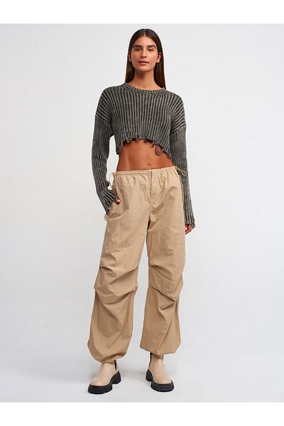 Dilvin 70935 Parachute Trousers-beige