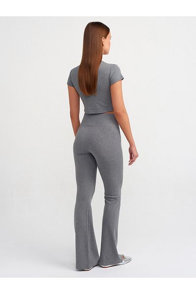 Dilvin 71050 Anthracite Spanish Leg Ribbed Trousers