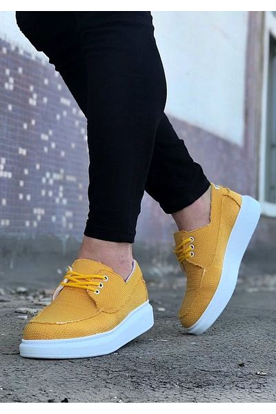 K&A Men's Yellow Casual Shoes