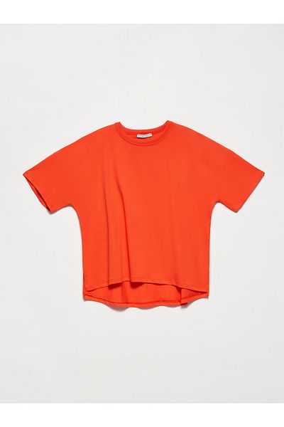 Dilvin 30123 Oversize T-shirt-red