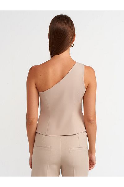 Dilvin 60551 Model Asymmetric Stone Vest