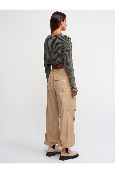 Dilvin 70935 Parachute Trousers-beige