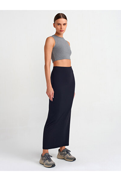 Dilvin 30998 Crop Top-Anthracite