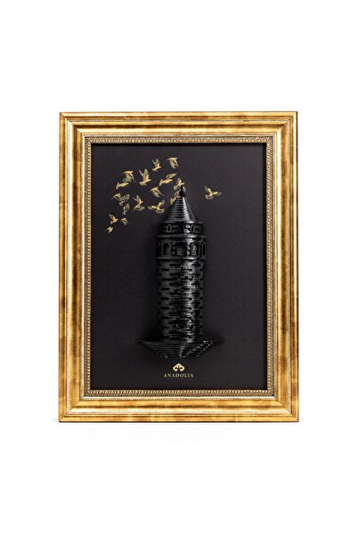 Anadolia Galata Güvercinli Boyutlu Ahşap Duvar Panosu