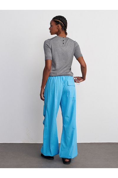 Dilvin 70935 Blue Parachute Pants