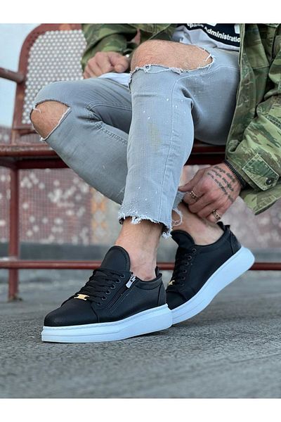 deryame Black Men's Casual Shoes