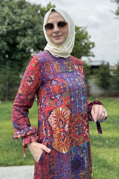 Rabia Şamlı Φόρεμα ποταμού κόκκινο