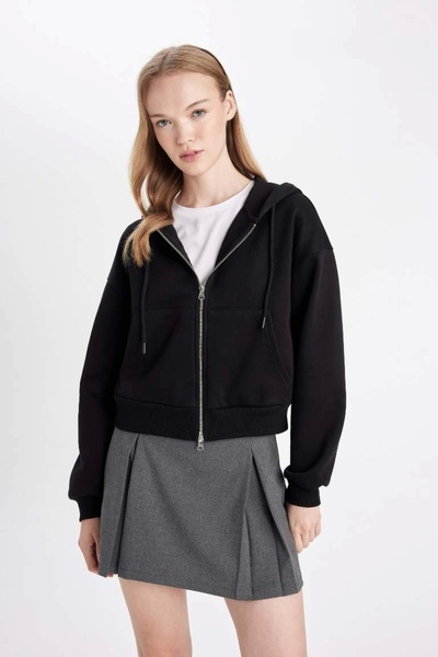 DeFacto Z7069 Coool Hooded Zipper Sweatshirt