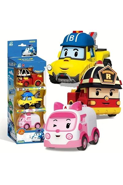 Robocar Poli It Gitsin 3 Piece Set - Rubbed Roy, Bucky and Amber Equivalent