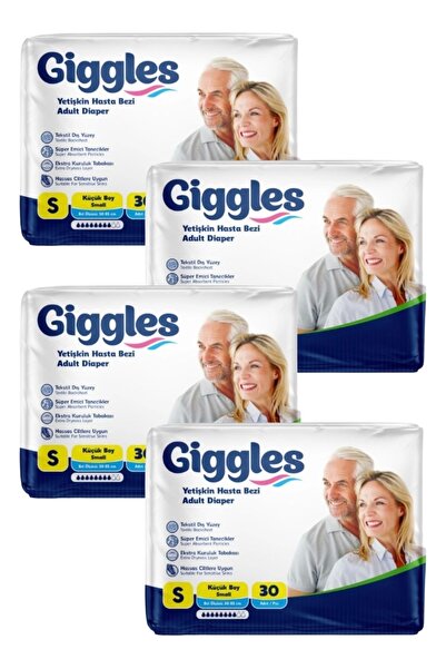 giggles Belbantlı Yetişkin Hasta Bezi Küçük Boy S Beden 30 Lu X 4 Adet