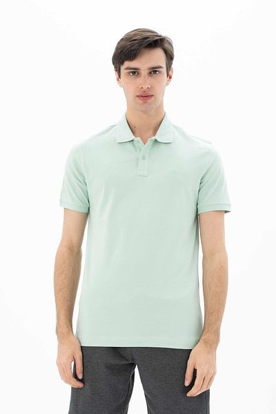 Arma Ανδρικό μπλουζάκι με πράσινο γιακά Polo Y 25374866801